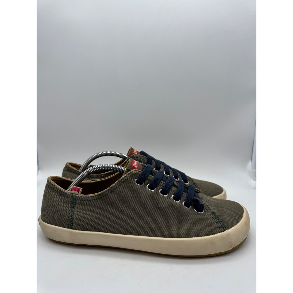 Camper Peu Cami Mens Olive Green Canvas Barefoot Sneakers 18869-039 Sz 44 US 11‎